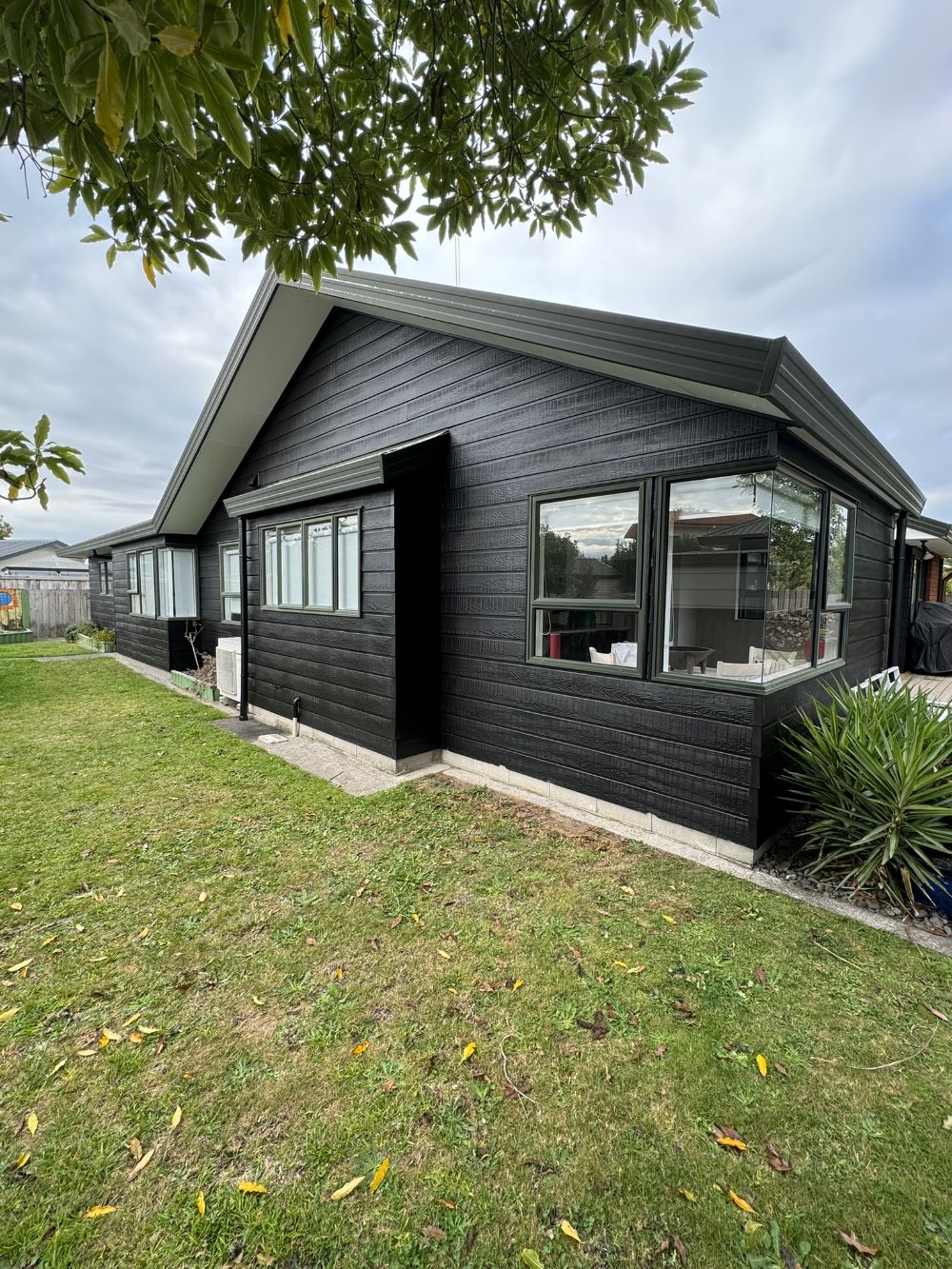 Weatherboard house after painting