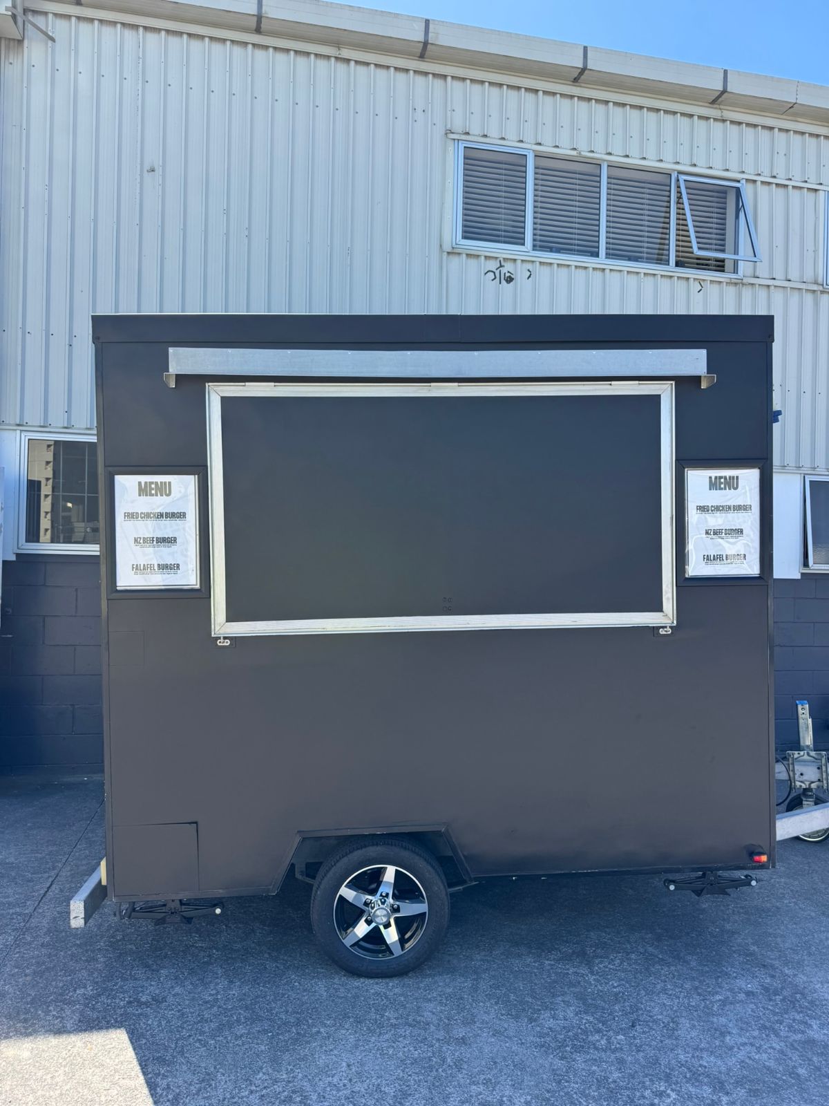 Food trailer after respray